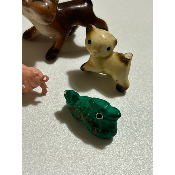 Vintage Lot Of Mini Animals Lot Monopoly Dog Piece Cat Pigs Fox Collectible Rare - Picture 14 of 16